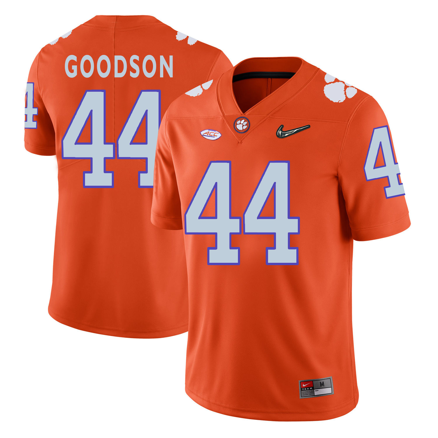 Clemson Tigers 44 B.J. Goodson Orange With Diamond Logo College Football Jersey