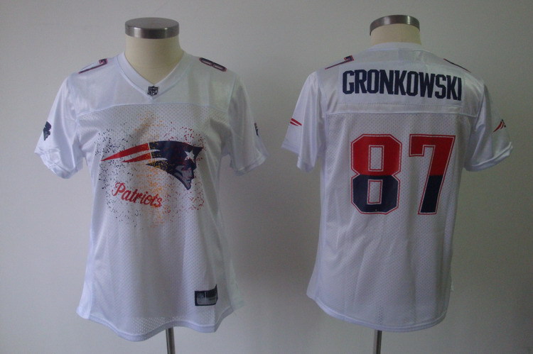 Patriots 87 Rob Gronkowski White Women 2011 Fem Fan Jersey