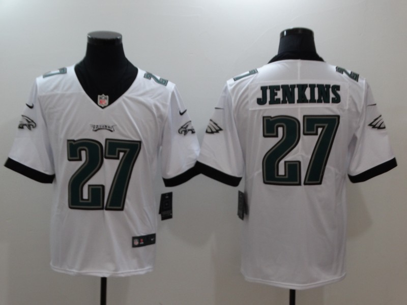 Nike Eagles 27 Malcolm Jenkins White Vapor Untouchable Player Limited Jersey