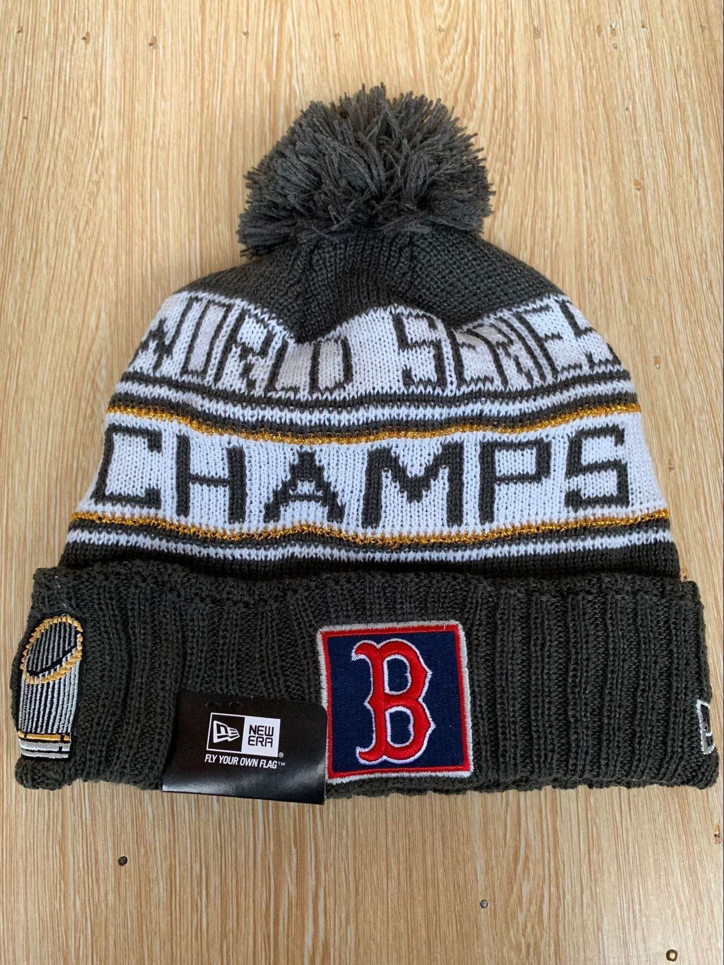 Red Sox 2018 World Series Champions Pom Knit Hat YD