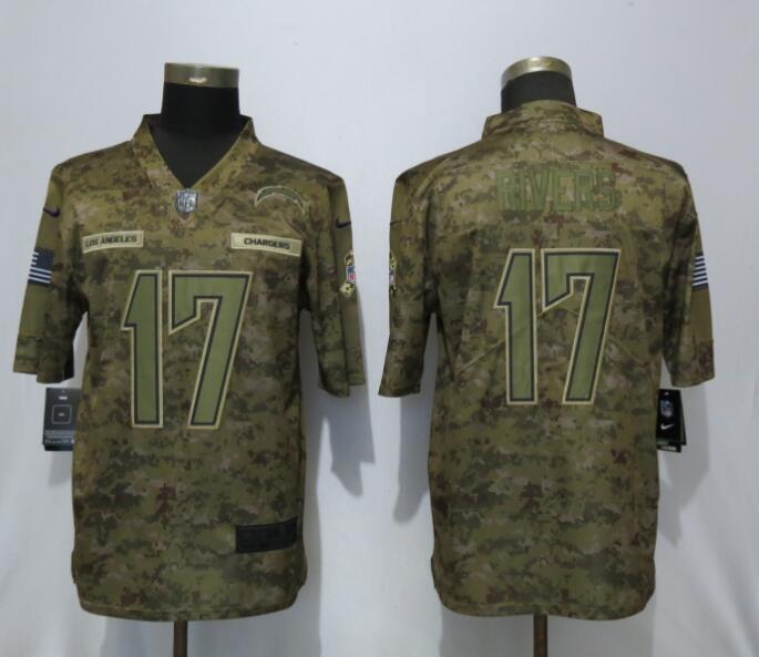 Nike Chargers 17 Philip Rivers Camo Salute To Service Limited Jersey