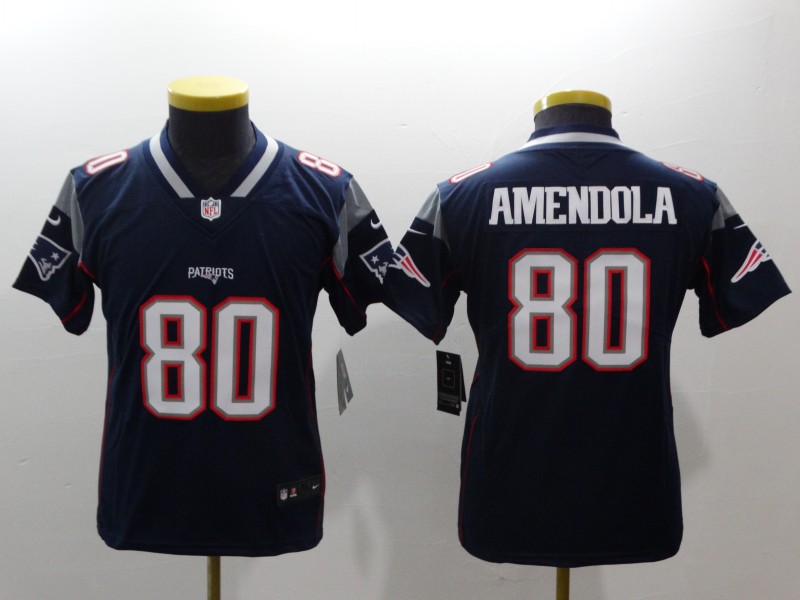 Nike Patriots 80 Danny Amendola Navy Youth Vapor Untouchable Player Limited Jersey
