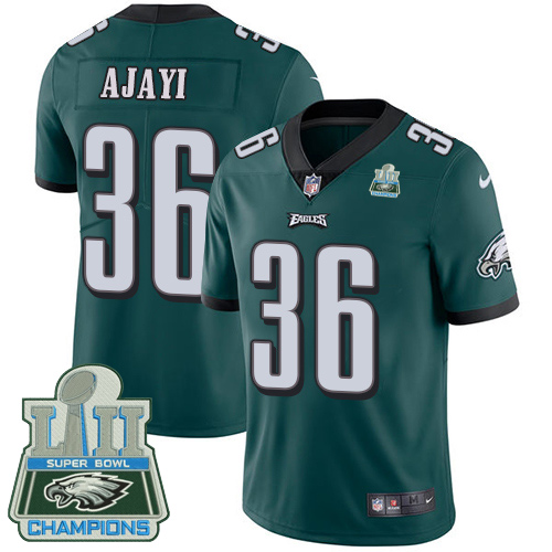 Nike Eagles 36 Jay Ajayi Green 2018 Super Bowl Champions Vapor Untouchable Player Limited Jersey