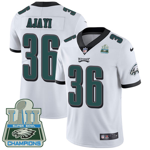 Nike Eagles 36 Jay Ajayi White 2018 Super Bowl Champions Vapor Untouchable Player Limited Jersey