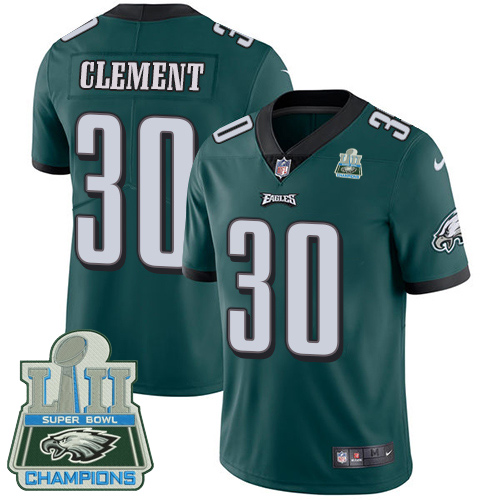 Nike Eagles Corey Clement Green 2018 Super Bowl Champions Vapor Untouchable Player Limited Jersey