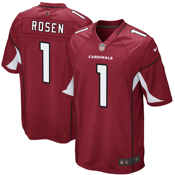 Nike Cardinals 1 Josh Rosen Red 2018 NFL Draft Pick Elite Jersey