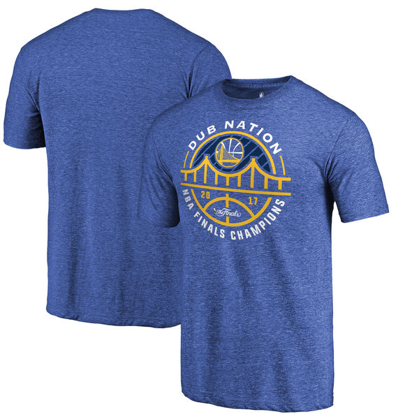Golden State Warriors Fanatics Branded Royal 2017 NBA Finals Champions Bridge Tri-Blend T-Shirt