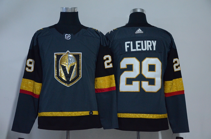 Vegas Golden Knights 29 Marc-Andre Fleury Gray Youth Adidas Jersey