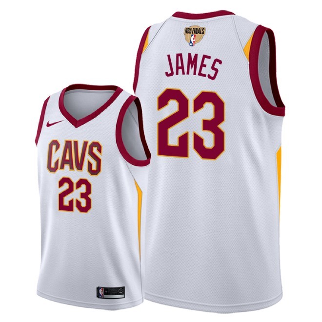 Cavaliers 23 Lebron James White 2018 NBA Finals Nike Swingman Jersey