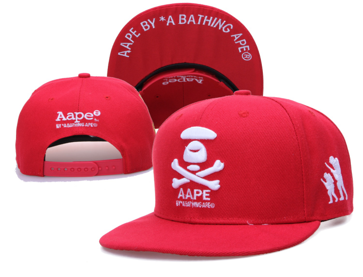 AAPE By A Bathing Ape Apunvs Red Adjustbable Hat