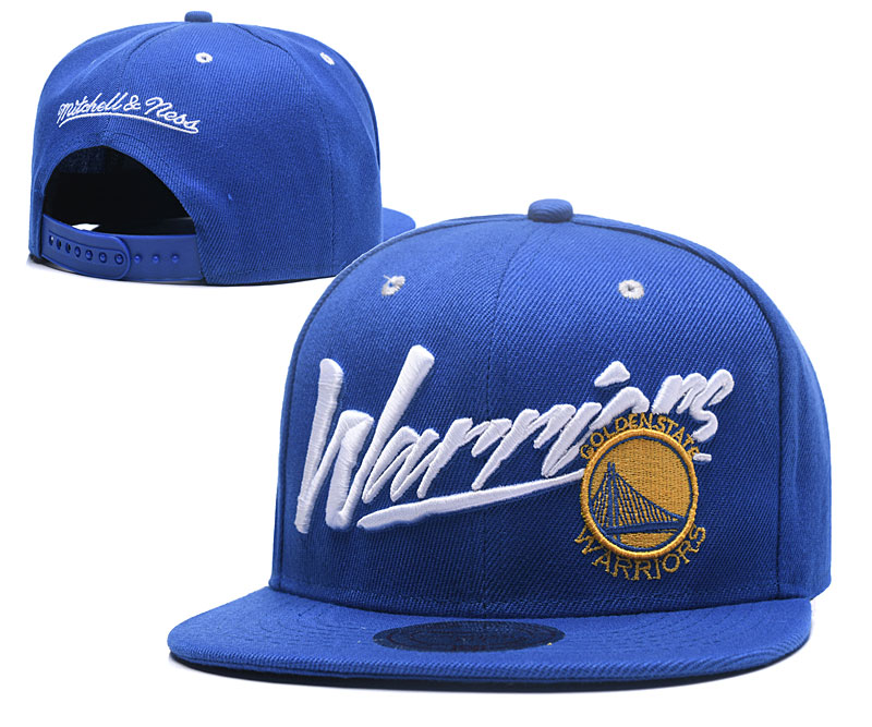 Wizards Team Logo Blue Mitchell & Ness Adjustable Hat LH