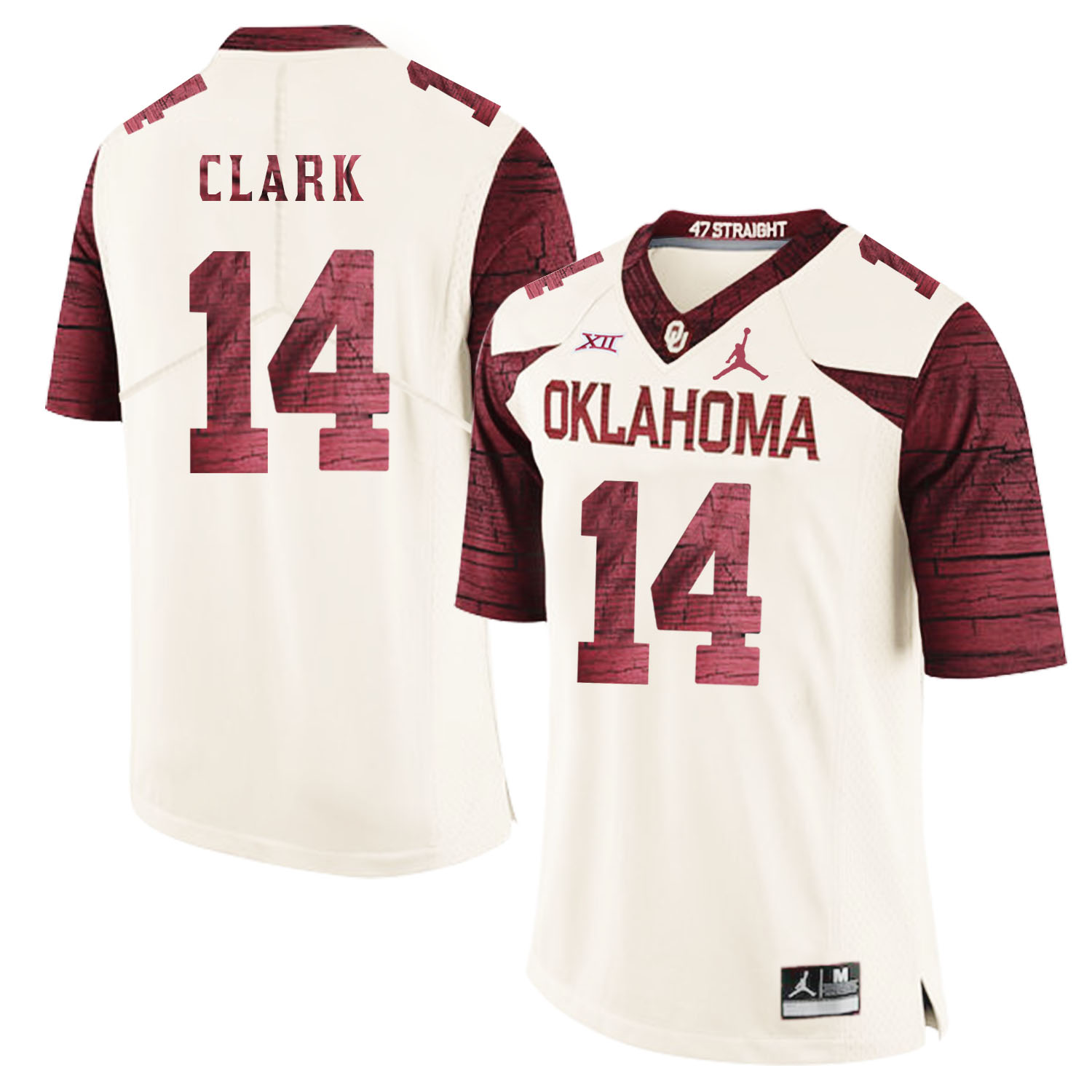 Oklahoma Sooners 14 Reece Clark White 47 Game Winning Streak College Football Jersey