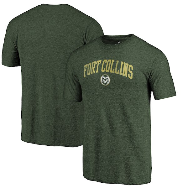 Colorado State Rams Fanatics Branded Green Arched City Tri-Blend T-Shirt
