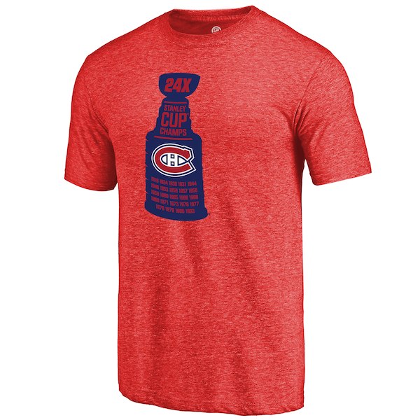 Montreal Canadiens Fanatics Branded Victor Tri Blend T-Shirt