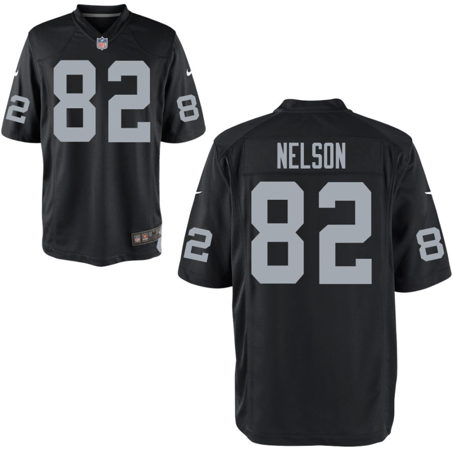Nike Raiders 82 Jordy Nelson Black Elite Jersey