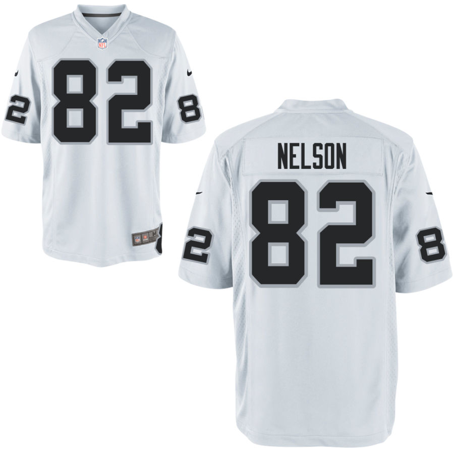 Nike Raiders 82 Jordy Nelson White Elite Jersey