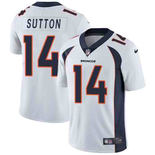 Nike Broncos 14 Courtland Sutton White Youth Vapor Untouchable Limited Jersey