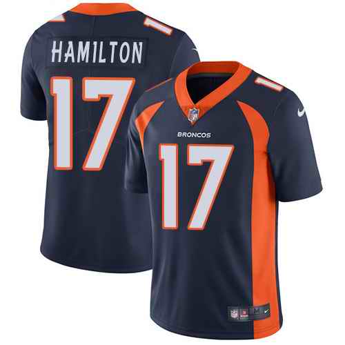 Nike Broncos 17 DaeSean Hamilton Navy Alternate Youth Vapor Untouchable Limited Jersey