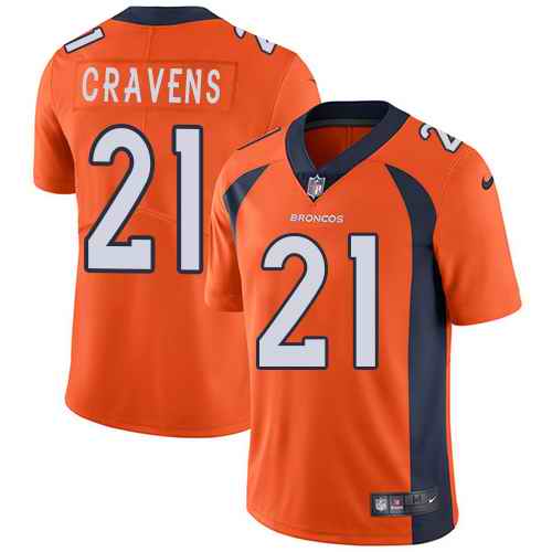 Nike Broncos 21 Su'a Cravens Orange Youth Vapor Untouchable Limited Jersey