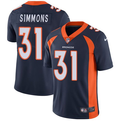 Nike Broncos 31 Justin Simmons Navy Alternate Youth Vapor Untouchable Limited Jersey