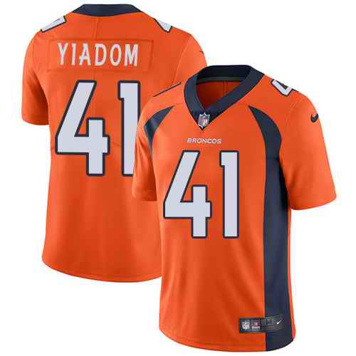 Nike Broncos 41 Isaac Yiadom Orange Youth Vapor Untouchable Limited Jersey
