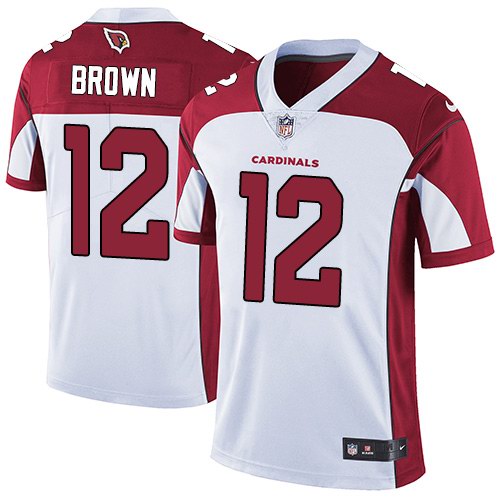 Nike Cardinals 12 John Brown White Youth Vapor Untouchable Limited Jersey
