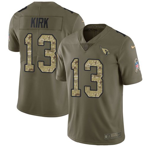 Nike Cardinals 13 Christian Kirk Olive Camo Salute To Service Limited Jersey