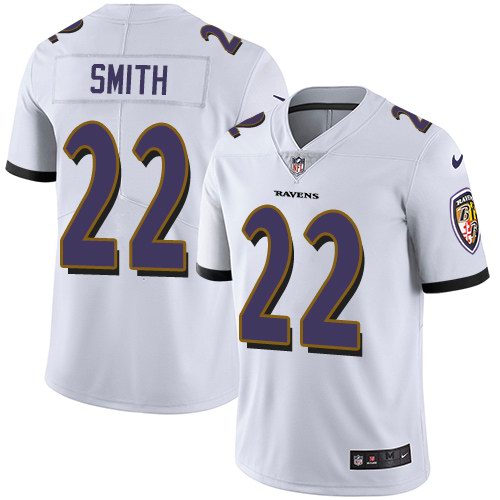 Nike Ravens 22 Jimmy Smith White Youth Vapor Untouchable Limited Jersey