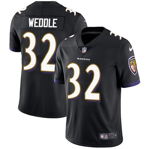 Nike Ravens 32 Eric Weddle Black Alternate Youth Vapor Untouchable Limited Jersey
