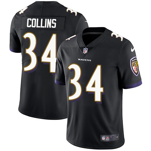 Nike Ravens 34 Alex Collins Black Alternate Youth Vapor Untouchable Limited Jersey