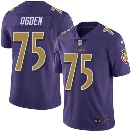 Nike Ravens 75 Jonathan Ogden Purple Youth Color Rush Limited Jersey