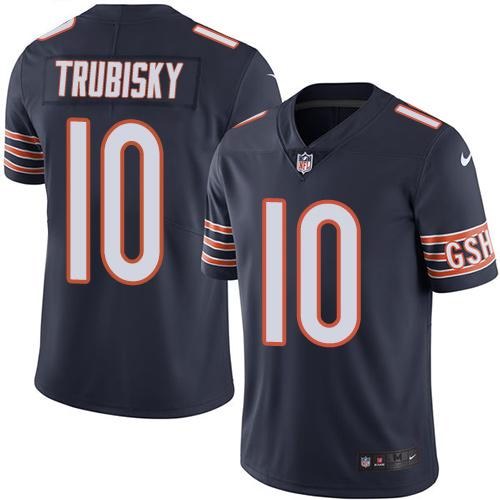 Nike Bears 10 Mitchell Trubisky Navy Youth Vapor Untouchable Limited Jersey
