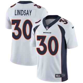 Nike Broncos 30 Phillip Lindsay White Youth Vapor Untouchable Limited Jersey
