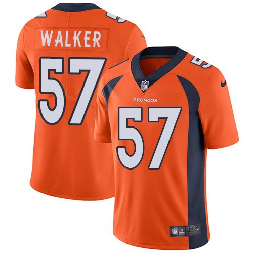 Nike Broncos 57 Demarcus Walker Orange Youth Vapor Untouchable Limited Jersey