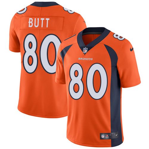 Nike Broncos 80 Jake Butt Orange Youth Vapor Untouchable Limited Jersey