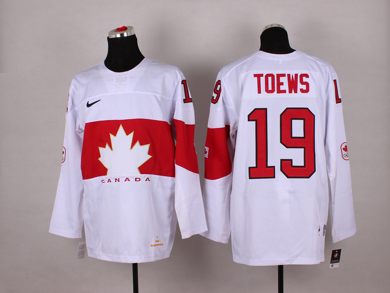 Canada 19 Toews White 2014 Olympics Jerseys