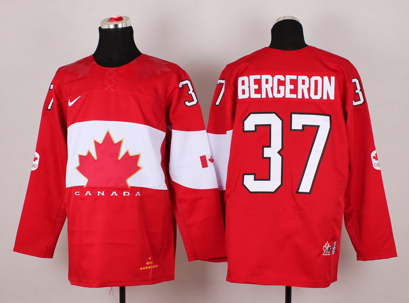 Canada 37 Bergeron Red 2014 Olympics Jerseys