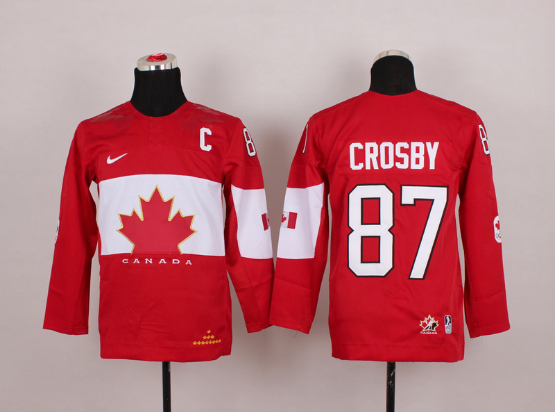 Canada 87 Crosby Red 2014 Olympics Kids Jerseys