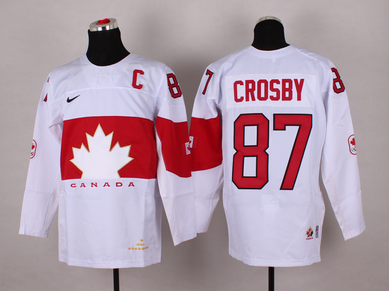 Canada 87 Crosby White 2014 Olympics Jerseys