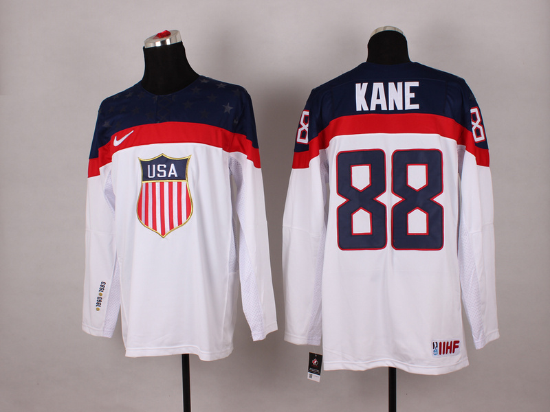 USA 88 Kane White 2014 Olympics Jerseys