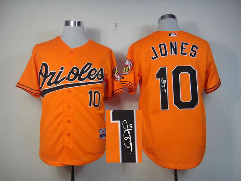 Orioles 10 Jones Orange Signature Edition Jerseys