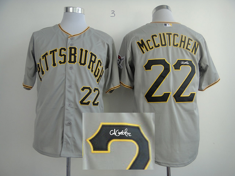 Pirates 22 Mccutchen Grey Signature Edition Jerseys