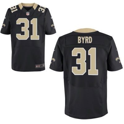 Nike Saints 31 Byrd Black Elite Jersey