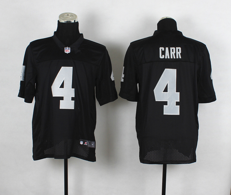Nike Raiders 4 Derek Carr Black Elite Jersey