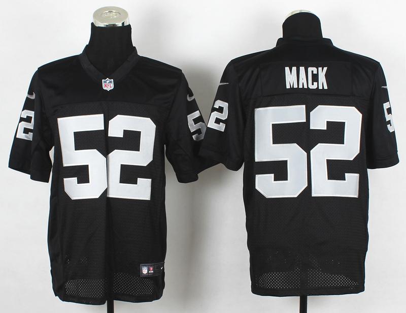 Nike Raiders 52 Khalil Mack Black Elite Jersey