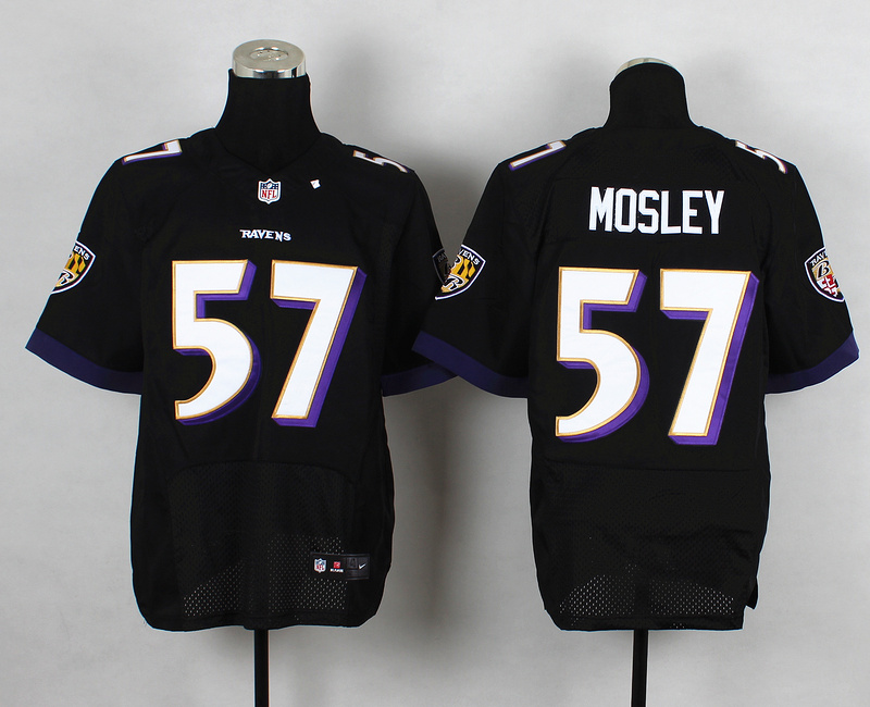 Nike Ravens 57 Mosley Black Elite Jersey
