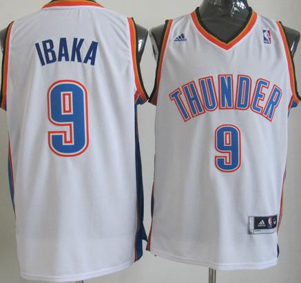 Thunder 9 Ibaka White New Revolution 30 Jerseys