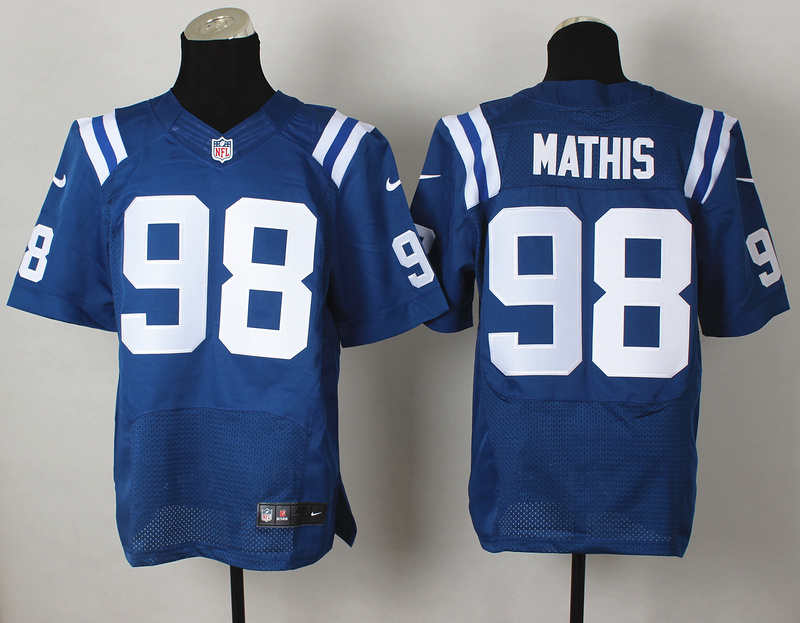 Nike Colts 98 Mathis Blue Elite Jerseys