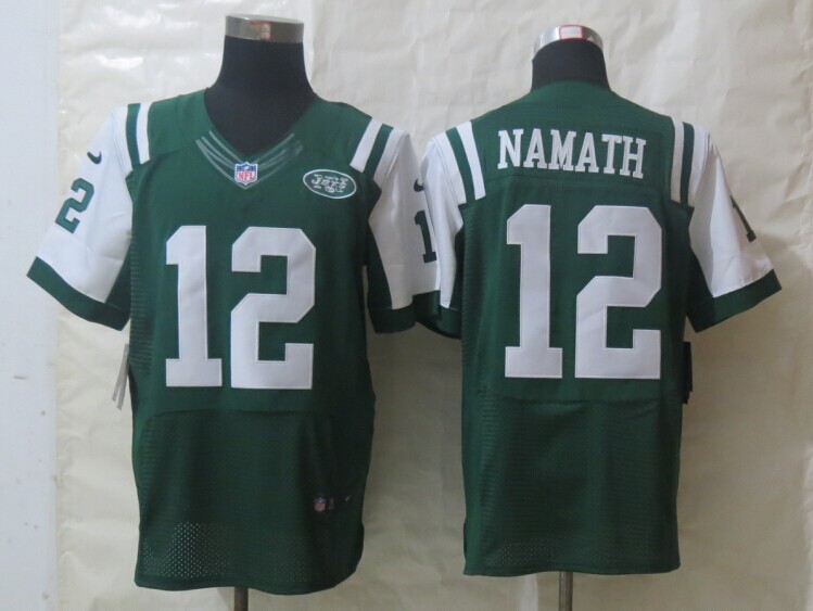 Nike Jets 12 Namath Green Elite Jerseys