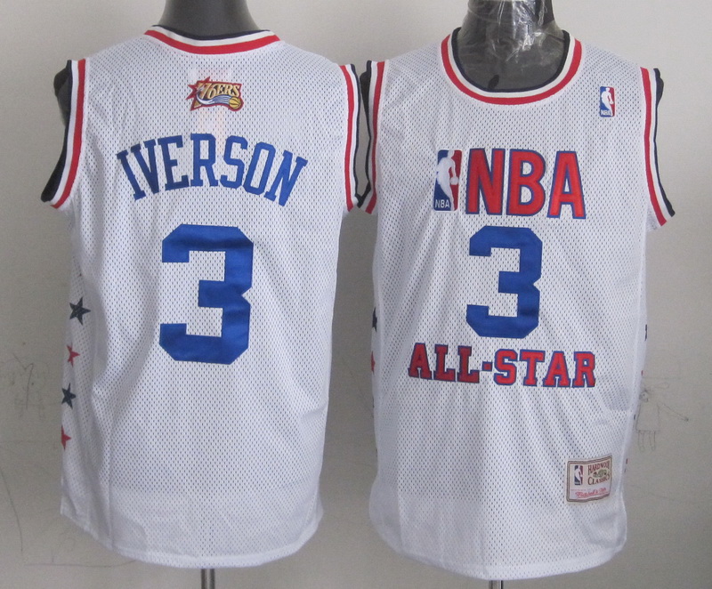 2003 All Star 3 Iverson White Hardwood Classics Jersey